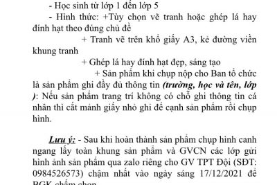 Tiểu học Đức Chánh phát động cuộc thi vẽ tranh chào mừng ngày thành lập quân đội 22-12